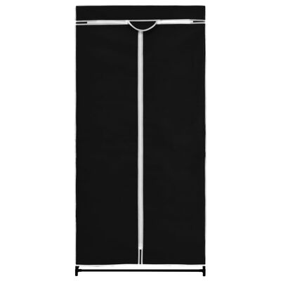 vidaXL Garderobeskap svart 75x50x160 cm
