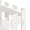 vidaXL Plantekasse med gjerdedesign hvit 40x40x40 cm heltre furu