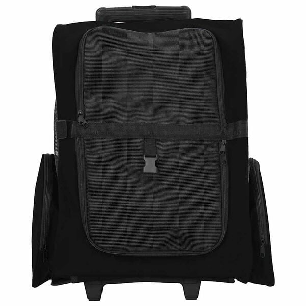 vidaXL Dyrevogn 3-i-1-design svart 48x32x(57-106) cm oxfordstoff