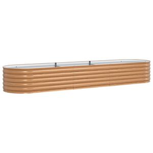 vidaXL Hevet bed Brun 320 x 80 x 44 cm St&aring;l