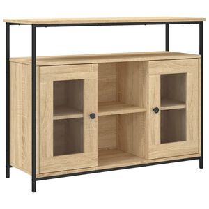 vidaXL Skjenk sonoma eik 100x35x80 cm konstruert tre