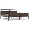 vidaXL Sengeramme i metall uten madrass brun eik 200x200 cm