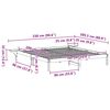 vidaXL Sengestamme Naturlig 180 x 200 cm Massiv furu
