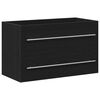 vidaXL Servantskap svart eik 80x38,5x48 cm konstruert tre