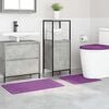 vidaXL Anti-skli baderomsmatte sett 3 pcs Lilla PP