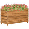 vidaXL H&oslash;ybed 100x40x55 cm resirkulert teak og st&aring;l