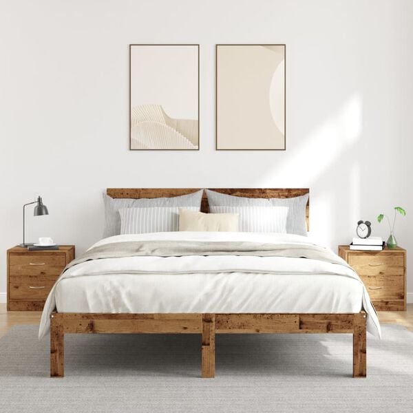 vidaXL Nattbord 2 stk gammelt tre 40x30x40 cm konstruert tre