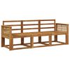 vidaXL Utend&oslash;rs sofa-sett 3 pcs Naturlig Solid akasietre