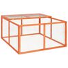 vidaXL Kaninbur 124x120x60 cm heltre gran