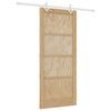 vidaXL Skyved&oslash;r Naturlig og Hvit 86 x 198,5 cm Heltre furu