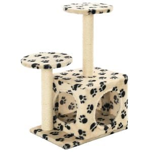vidaXL Kloretre med klorestolper i sisal 60 cm poteavtrykk beige