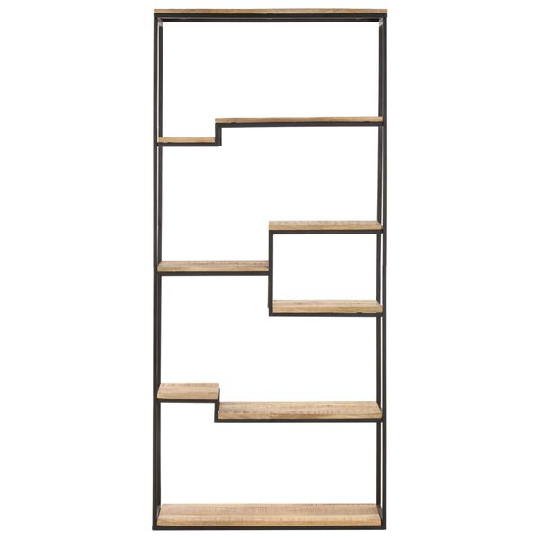 vidaXL Bokhylle 4 etasjer 80x30x180 cm grovt mangotre