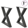 vidaXL Salongbordben 2 stk antrasitt 50x(42-43,3) cm st&aring;l