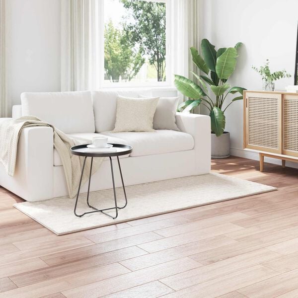 vidaXL Omr&aring;detepper Rektangul&aelig;r Krem 150 x 80 cm