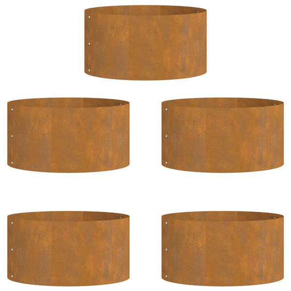 vidaXL Hagepotter 5 pcs Brun 40 x 40 x 20 cm Cortenstål