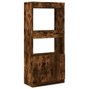 vidaXL Highboard r&oslash;kt eik 63x33x140 cm konstruert tre