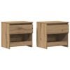 vidaXL Nattbord 2 stk artisan eik 40x30x39 cm konstruert tre