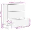 vidaXL Oppbevaringssideboard Brun 60 x 33 x 75 cm Massiv mango tre