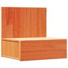 vidaXL Nattbord med skuff Vokset Brun 42 x 32,5 x 40 cm Heltre furu