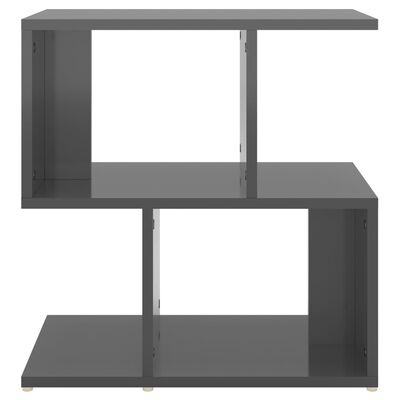 vidaXL Nattbord 2 stk høyglans grå 50x30x51,5 cm sponplate