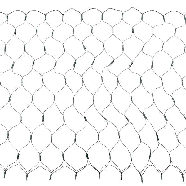 vidaXL Led Nett M&oslash;rkegr&oslash;nn