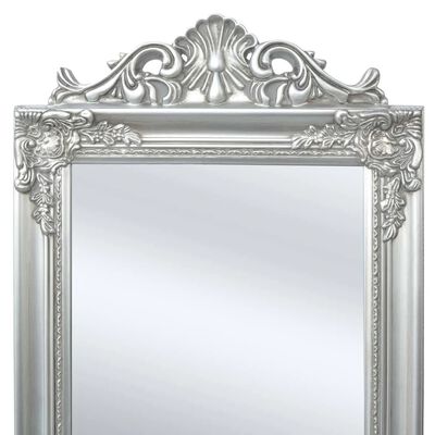 vidaXL Frittstående speil barokkstil 160x40 cm sølv