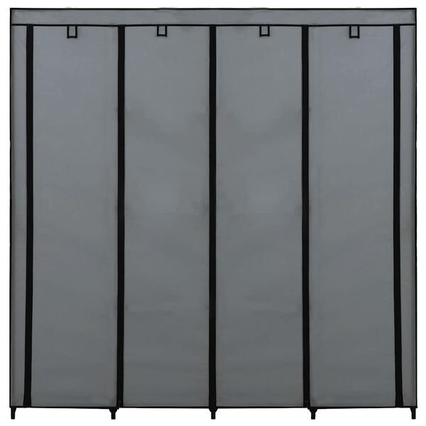 vidaXL Garderobeskap med 4 rom grå 175x45x170 cm