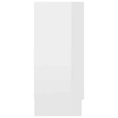 vidaXL Vitrineskap høyglans hvit 120x30,5x70 cm sponplate