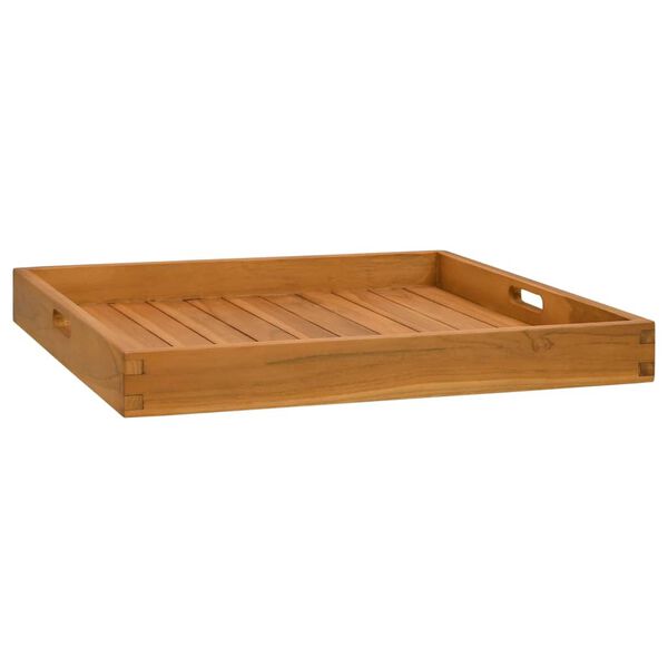 vidaXL Serveringsbrett 60x60 cm heltre teak