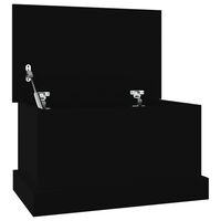 vidaXL Oppbevaringsboks svart 50x30x28 cm konstruert tre