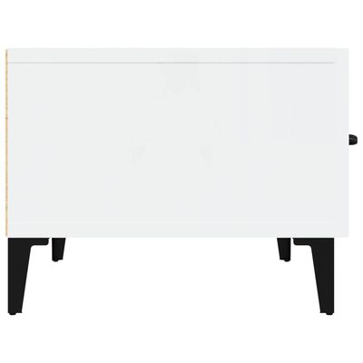 vidaXL TV-benk høyglans hvit 150x34,5x30 cm konstruert tre