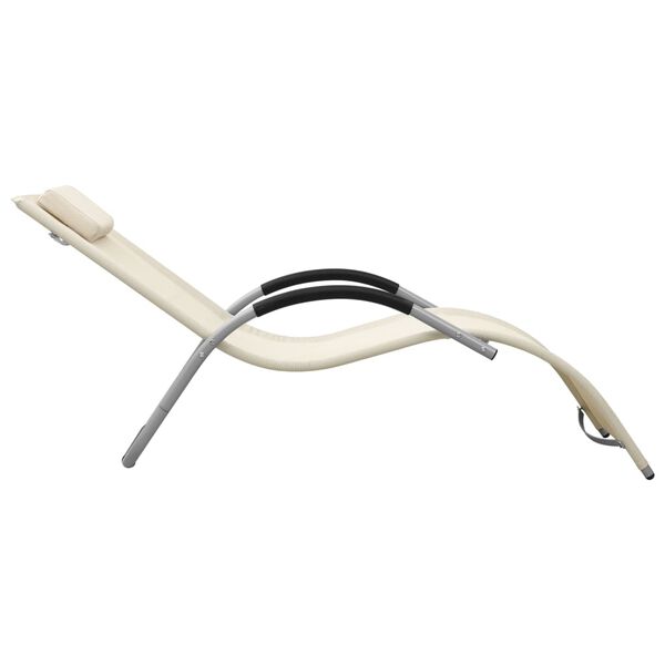 vidaXL Solseng textilene kremhvit og grå