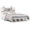 vidaXL Seng med bokhylle uten madrass hvit 140x190 cm heltre furu
