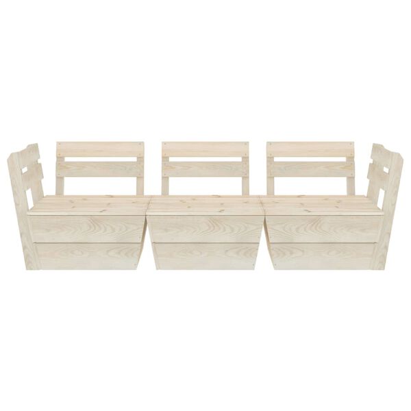 vidaXL Pallesofa 3-seters impregnert gran