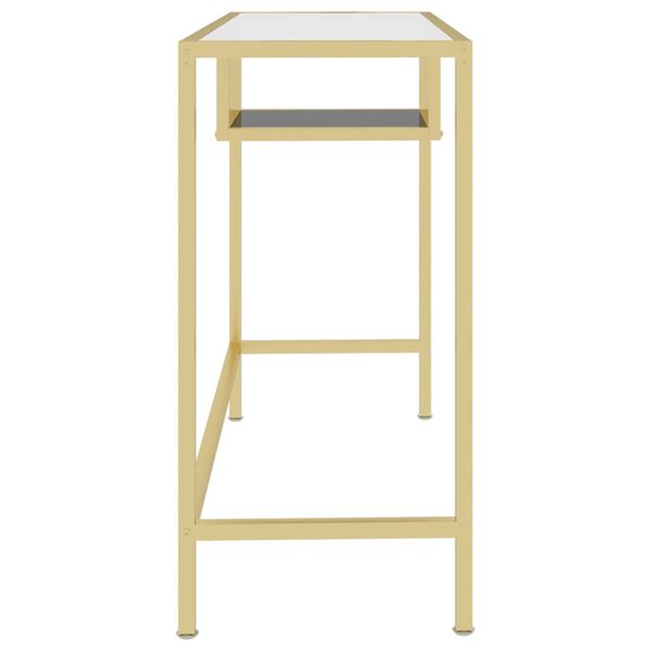 vidaXL Databord gjennomsiktig 100x36x74 cm herdet glass