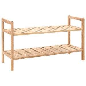 vidaXL Skohylle heltre valn&oslash;tt 69x26x40 cm