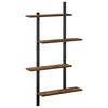 vidaXL Vegghylle R&oslash;kt Eik 61 x 13,5 x 105,5 cm Konstruert tre