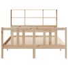 vidaXL Seng med bokhylle uten madrass 120x200 cm heltre furu