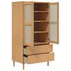 vidaXL Garderobe SENJA rotting utseende brun 90x55x175 cm heltre furu