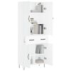 vidaXL Highboard hvit 69,5x34x180 cm konstruert tre