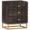 vidaXL Nattbord 40x30x50 cm svart heltre mango