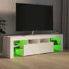 vidaXL TV-benk med LED-lys hvit 140x36,5x40 cm