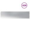 vidaXL Plenkanter 20 stk 25x103 cm galvanisert st&aring;l