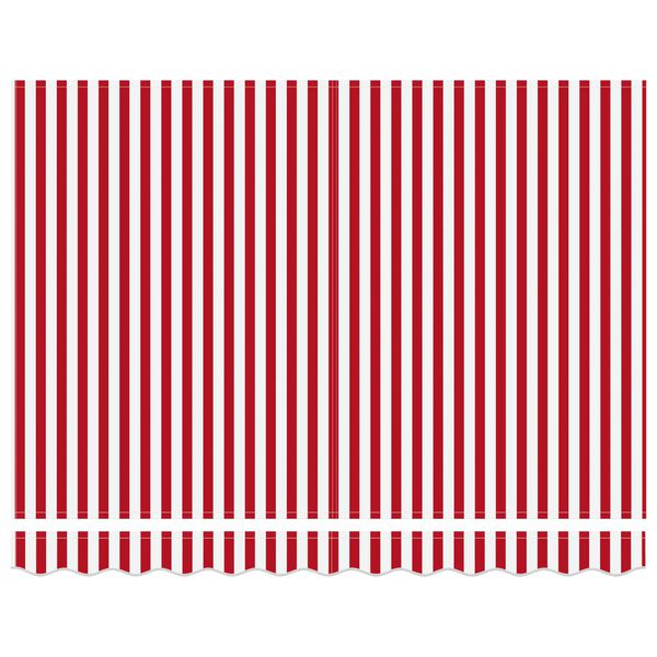 vidaXL Innvendbar Markise R&oslash;d og Hvit 350 x 250 cm Polyester og Metall