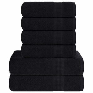 vidaXL 6-delers h&aring;ndklesett FROGN svart 360 gsm