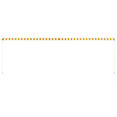 vidaXL Uttrekkbar markise 400x150 cm gul og hvit