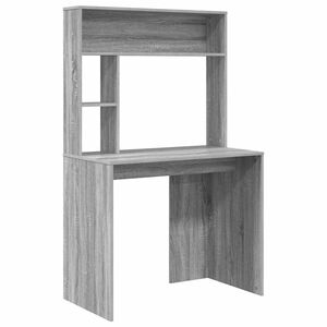 vidaXL Skrivebord Gr&aring; Sonoma 91 x 50 x 149 cm Konstruert tre