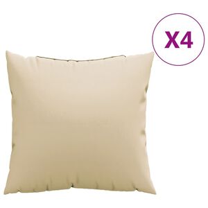 vidaXL Sofaputer 4 stk beige 50x50 cm stoff