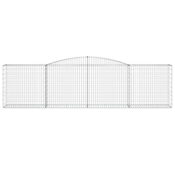 vidaXL Gabionkurv buet 400x50x100/120 cm galvanisert jern