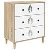 vidaXL Kommode HANAU Gr&oslash;nt bladtrykk 66 x 36,5 x 75 cm Konstruert tre